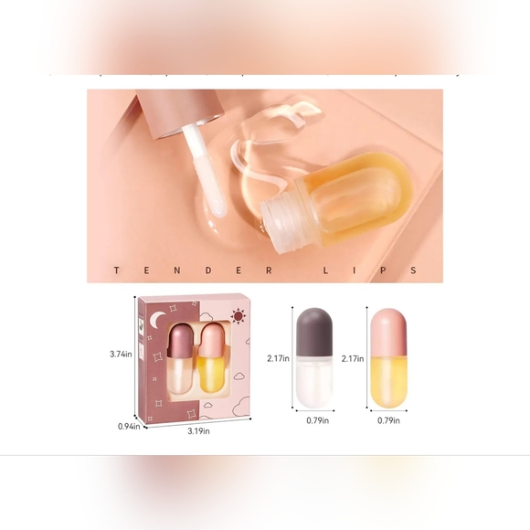 New! Lip Plumper Set, Booster & Enhancer, Day and Night Double Effect Natural - Picture 4 of 6